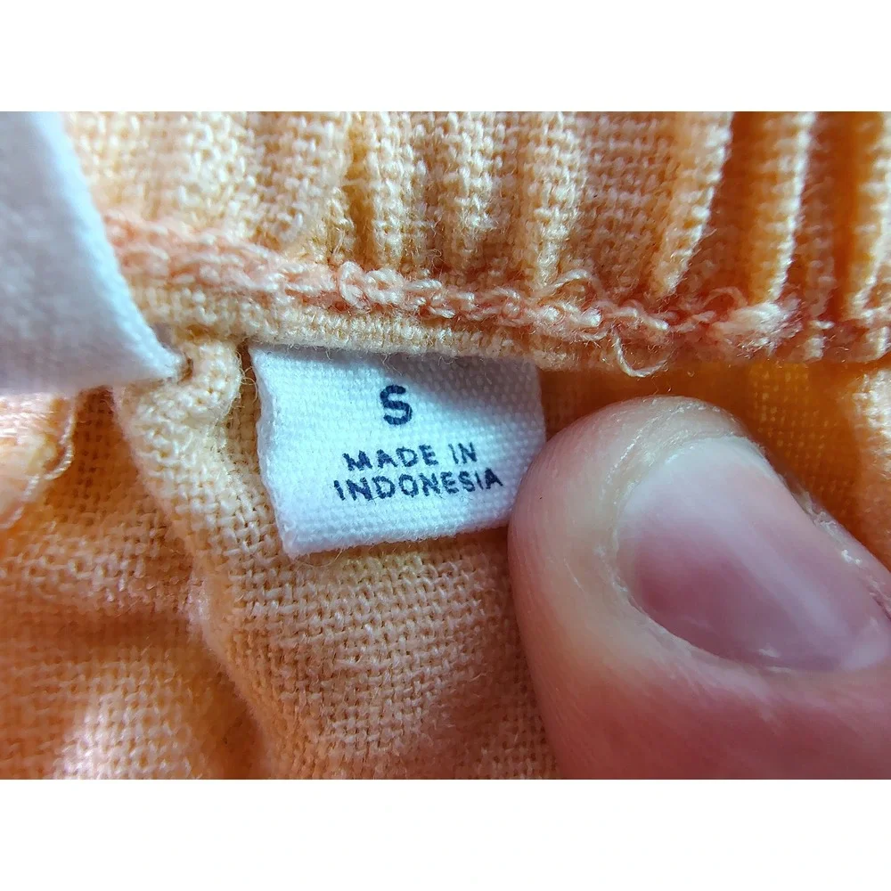 GAP Womens Shorts Sz S Peach Linen Rayon Blend Elastic Drawstring Pull On Casual